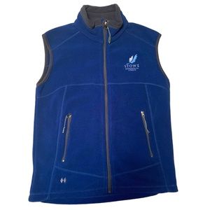 Micro Fleece Full Zip Vest Blue Size Medium